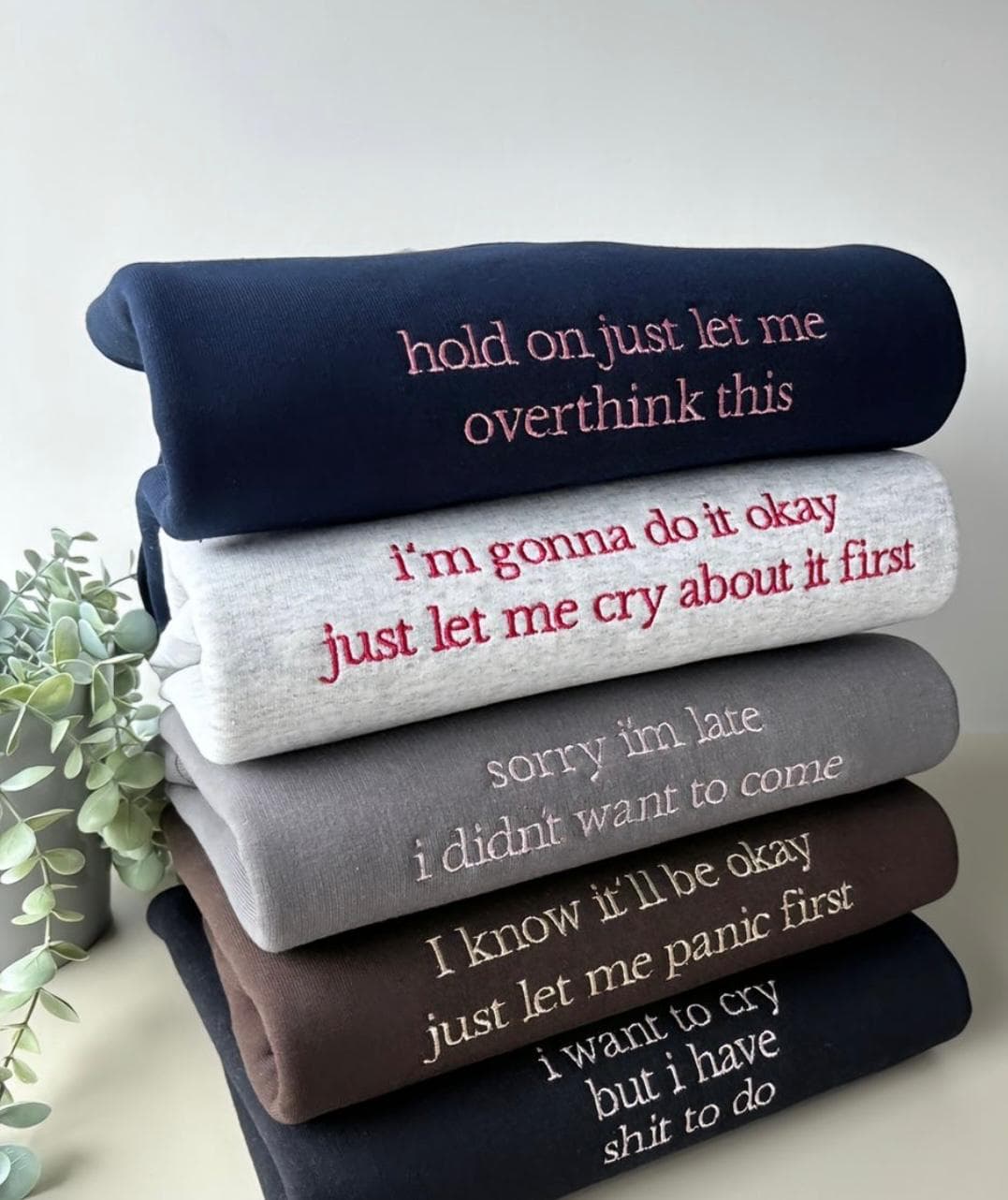 Fun Slogan Embroidery Sweatshirt thumbnail 3