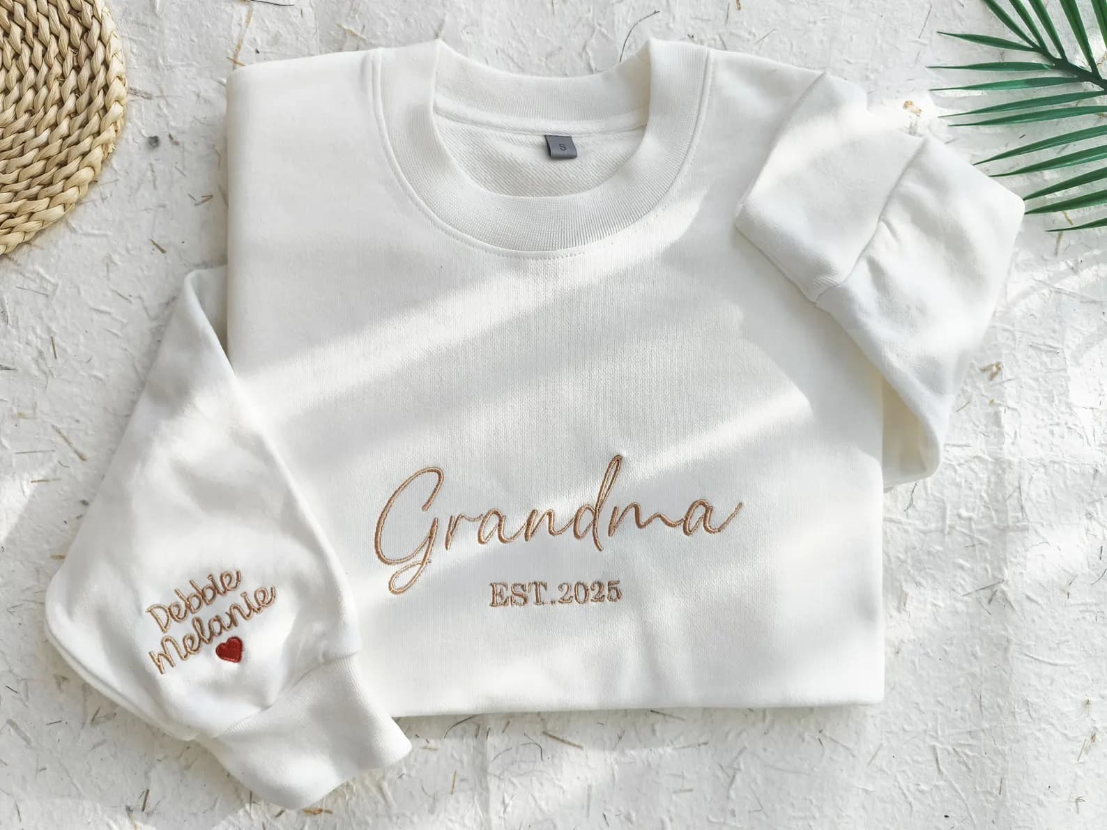 Embroidered GrandMom Photo Portrait Sweatshirt thumbnail 3