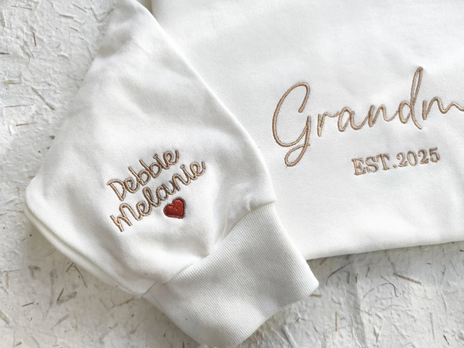Embroidered GrandMom Photo Portrait Sweatshirt thumbnail 4