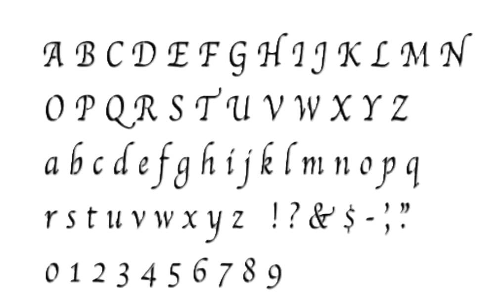 Chancery Font Sample